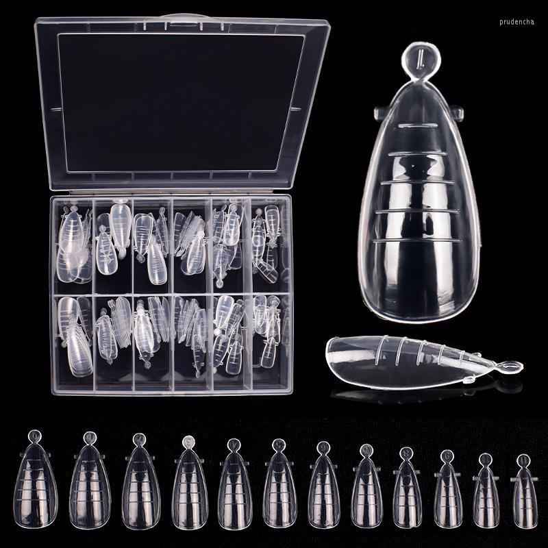 

False Nails Quickly Build Nail Mold Skills 12 Different Sizes Of Tips 120pcs Extension Molds Transparent Prud22, Jm-6