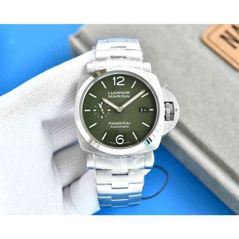 

Luxury Mechanical Movement Watch Panera Swiss Automatic Sapphire Mirror 44mm 13mm 904 Steel band Brand Designers es Wrist, Khaki