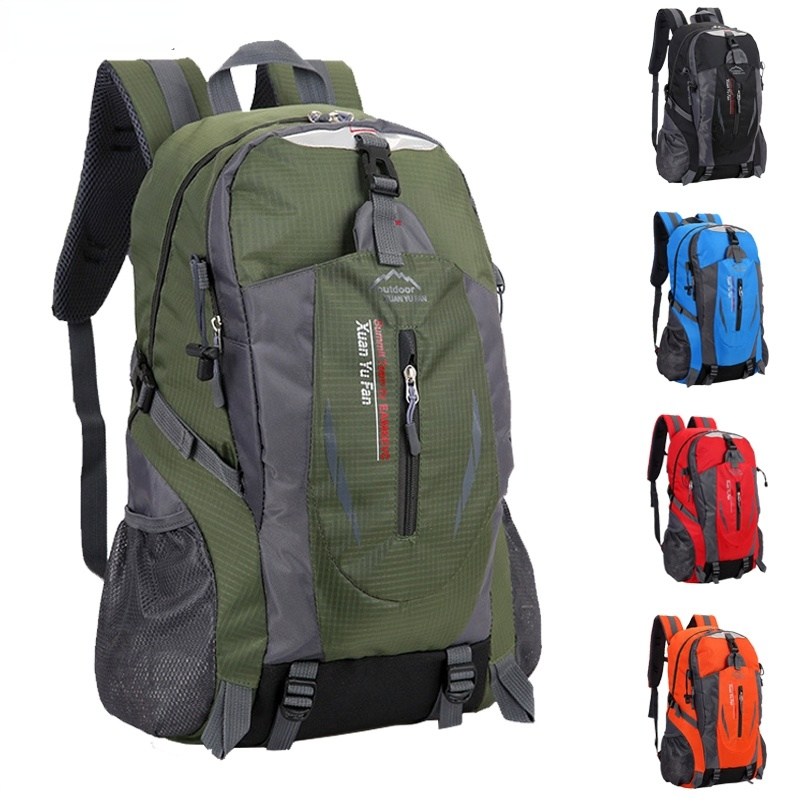 

New Men Travel Backpacks Nylon Waterproof Youth Sport Bags Casual Camping Male Backpack Laptop Backpack Women Outdoor Hiking Bag, Army green