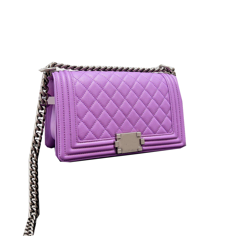 

Classic Caviar Calfskin Leather Quilted Bags Aged Silver Metal Hardware Adjustable Shoulder Strap Crossbody Tote Handbags 25CM Luxury Designer Purse Luggage, Box