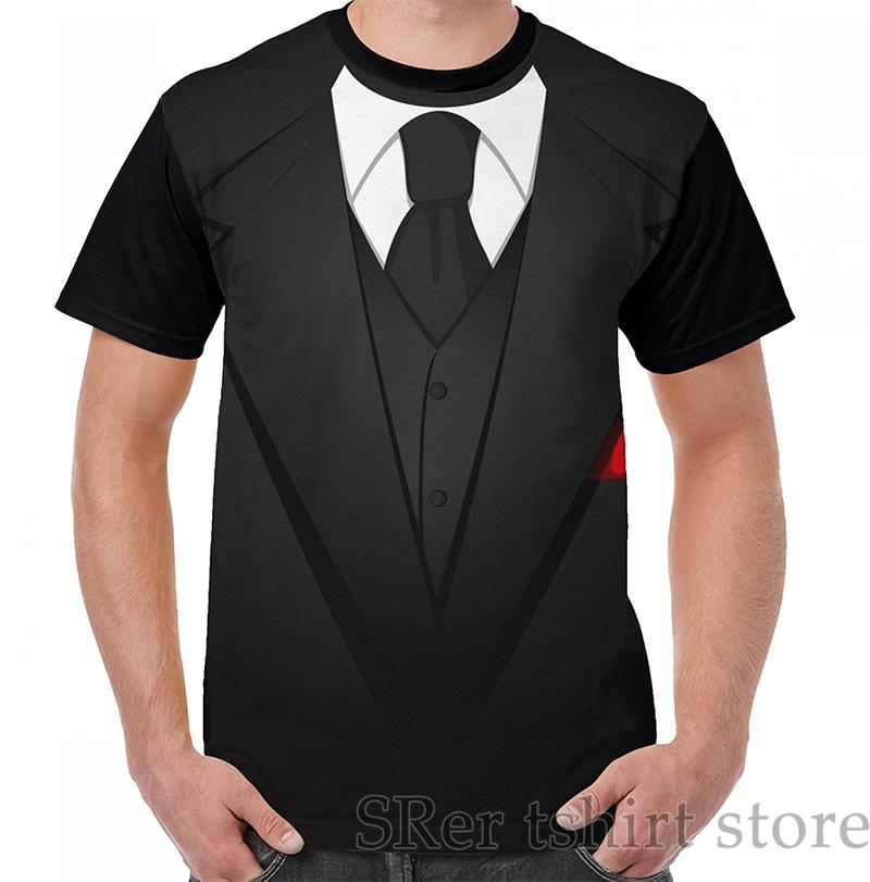 

Men' T-Shirts Funny Print Men T Shirt Women Tops Tee Tuxedo T-shirt Cool Art Graphic O-neck Short Sleeve Casual Tshirts