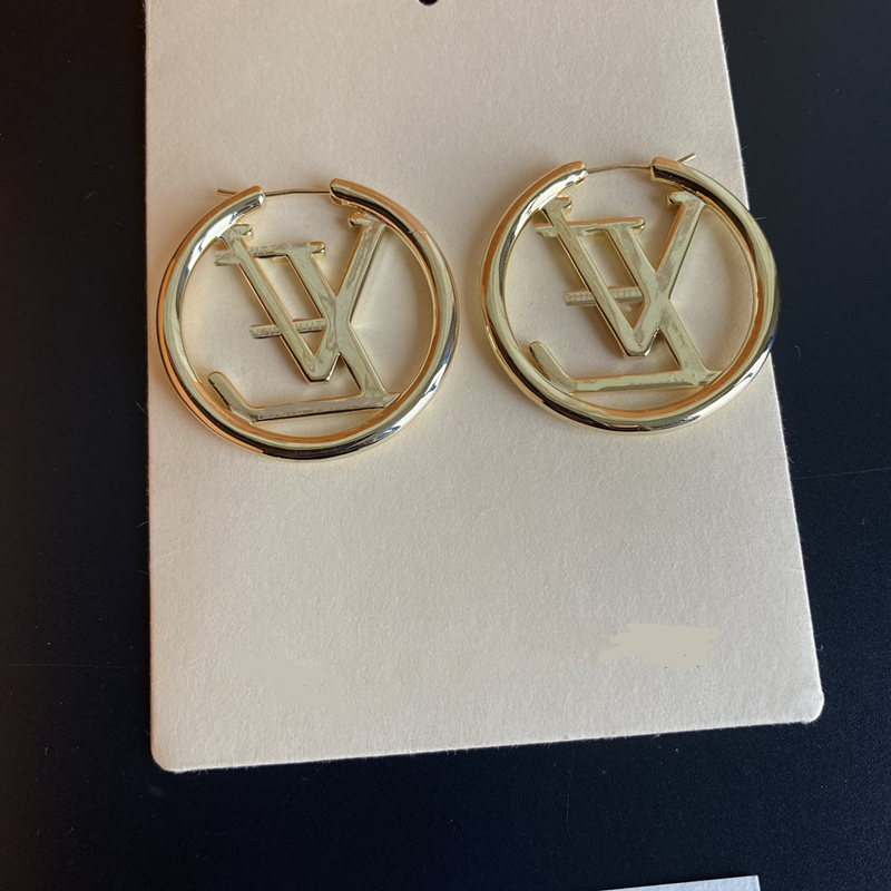 

2022 Designer Luxury Fashion Hoop Earrings lady Women Party Ear Studs Wedding Lovers Gift Engagement Jewelry With Box 02