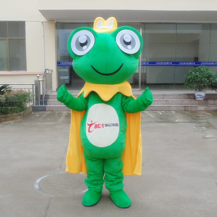 

Frog Mascot Costume Halloween Cartoon for Birthday Party Funny Dress Mascot, Green