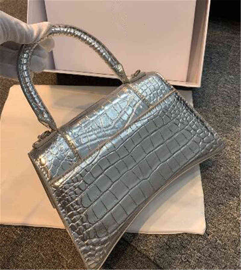 

7A+Hot Women Shape Alligator Handbag Chain Shoulder Bags Handbag Women Clutch Messenger Bag Crossbody Purse Shopping Tote Handbags 19cm 23cm, As picture 18