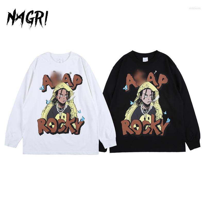

Men' T-Shirts T Shirt Men Funny Printed Streetwear Long Sleeve Hip Hop Top Tee Cartoon Anime Graphic Tees Harajuku Cool Unisex T-shirtMen, Black