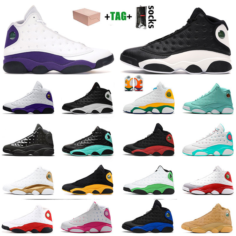 

2021 WITH BOX Jumpman 13 Women Men 13s XIII Basketball Shoes Retro Lucky Green Chicago Outdoors trainers sneakers mens shoes size 13, B5 40-47 atmosphere grey