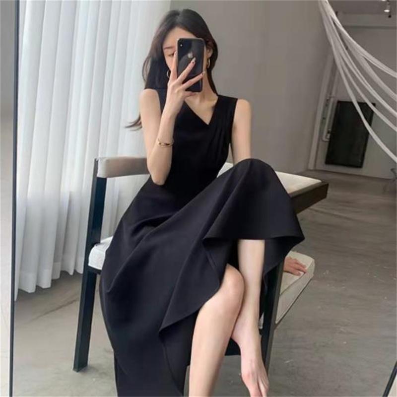 

Casual Dresses Women' Summer Chic Dress Retro Gentle DressCasual, Black