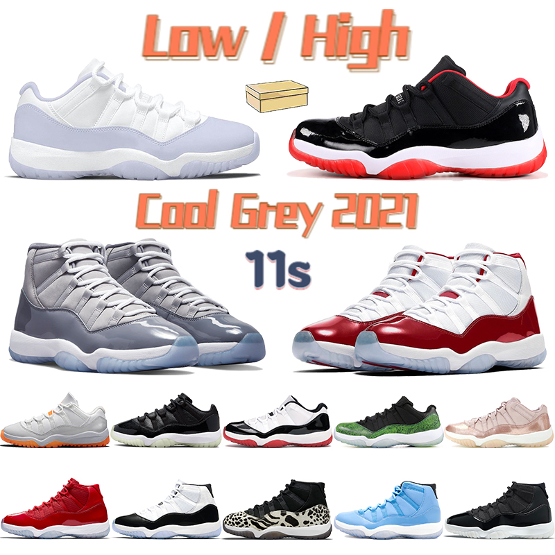 With Box 11 11s Basketball Shoes High Sneakers Cherry Cool Grey Animal Instinct Jubilee Bred Low 72-10 White Concord Citrus Men Women Sports Trainers