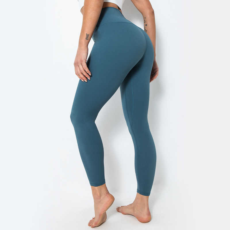 

New Women Solid Color Yoga Outfits Sexy Leggings High Waist Pants lady Full Length Seamless Workout for Fitness Sports Gym Legging, Black