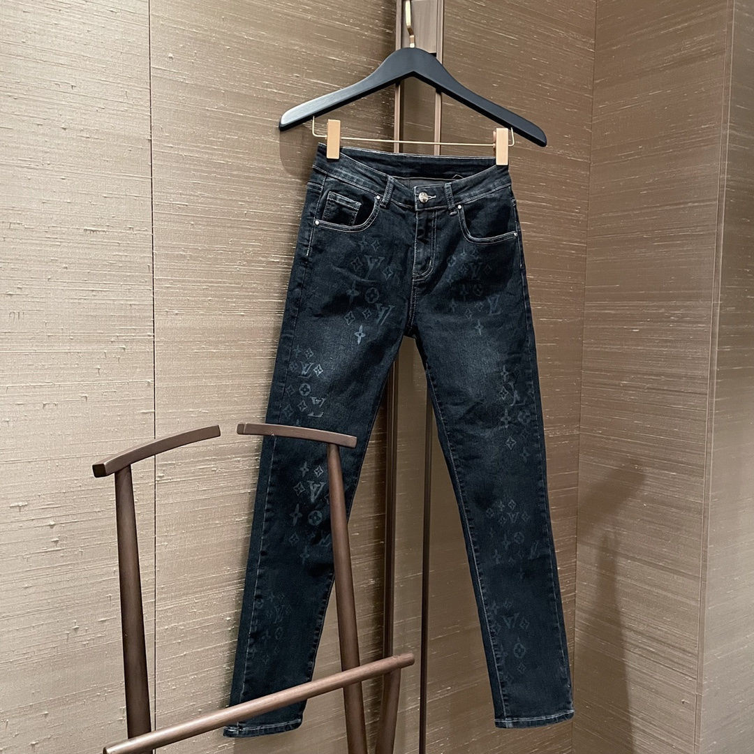 Jean Women Jeans Denim Skinny Pant High Waist Top Letters Print Solid Color Elastic Printed Jeans S M L Black