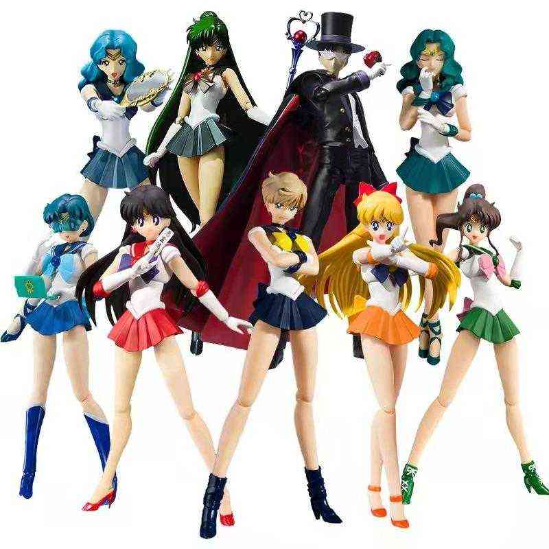 

Movable Joints Sailor Moon Action Figure Anime Model Doll Decoration Collectible Toys Birthday Gift