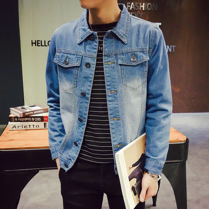 

Men' Jackets For Washing Denim Coats Men High Quality Cowboy 2022 Fashion Casual Outerwear 4XL Jeans Solid Bomber Jacket #919-1Men, Blue