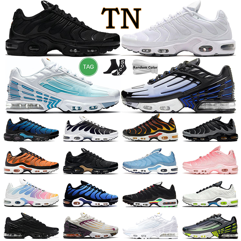

2022 tn plus 3 running shoes mens black White Laser Blue Neon Green Hyper Pastel blue Oreo women sneakers trainers outdoor sports, (19) 40-46