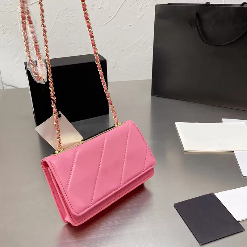 

Lambskin Trendy Designer Bags 19 Series Wallet On Chain Matelasse Quilted Classic Flap Fashion Purse Card Holder Gold Hardware Phone Pocket Multi Pochette Handbags, Extra freight