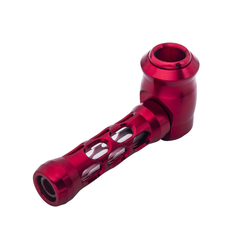 

101mm Hollow Aluminum Alloy Smoking Pipes with Glass Tube Portable Smoke Pipe Metal Herb Cigarette Holder Tobacco Smoke Mouthpiece Birthday Gift ZL1159