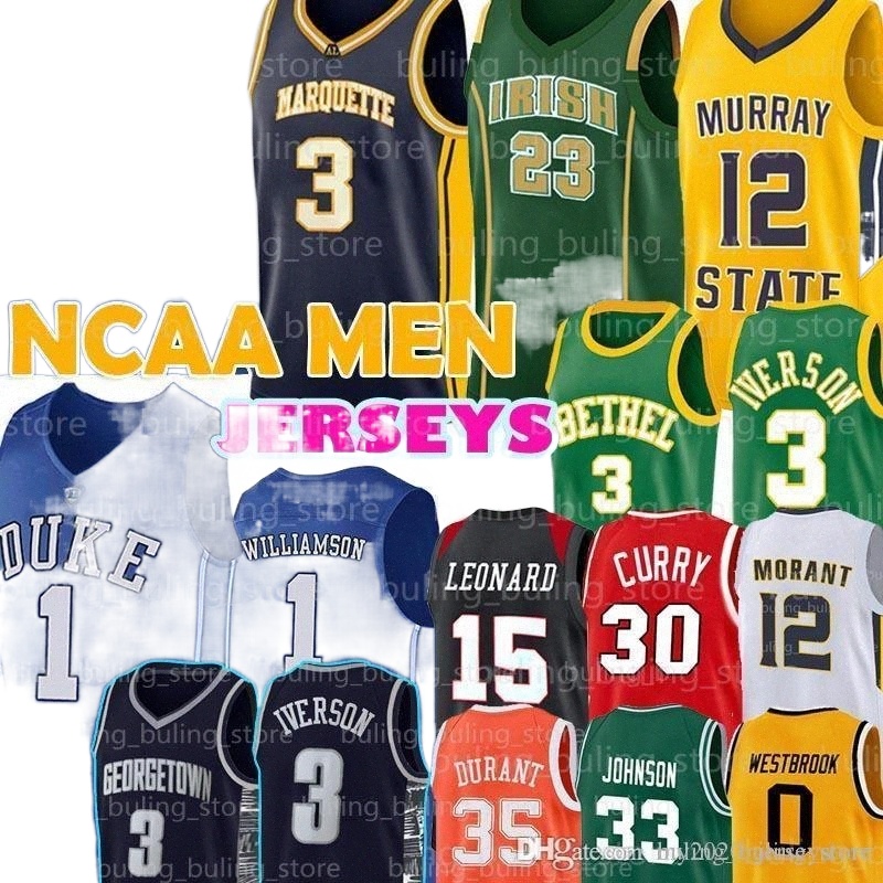 

ncaa Zion 1 Williamson Stephen 30 Curry Jerseys Earvin 33 Johnson College 3 Iverson Dwyane 3 Wade Men Basketball Jersey 02 s928#