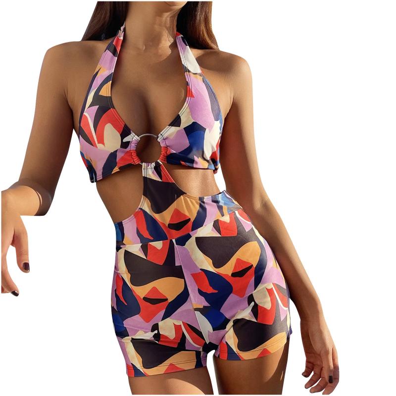 

Women' Swimwear Fashionista Containing Piece Chest Swimsuit Sexy Siamese Pad Lady Solid Set Swimwears Tankinis Micro, Multicolor