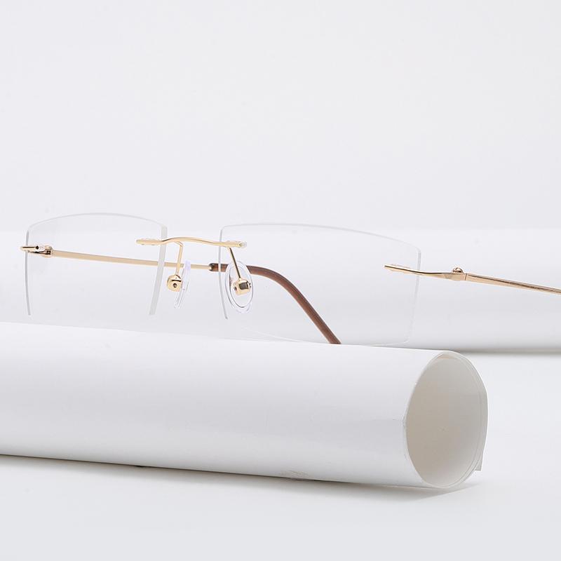 

Fashion Sunglasses Frames 522 Memory Titanium Rimless Women Or Men Eyeglasses Brand Designer Myopia Optical Prescription Eyewear FrameFashio