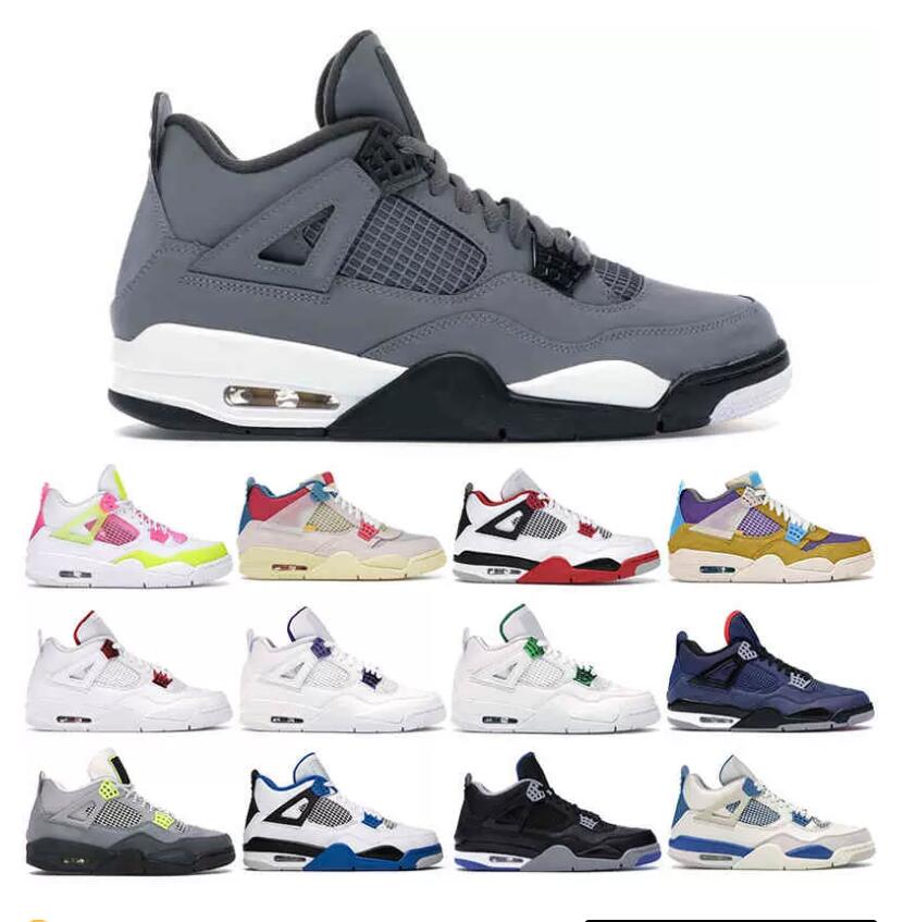 

Basketball Shoes 4s oreo Pure Money Royalty University Union Guava Thunder Men Sneakers, 34