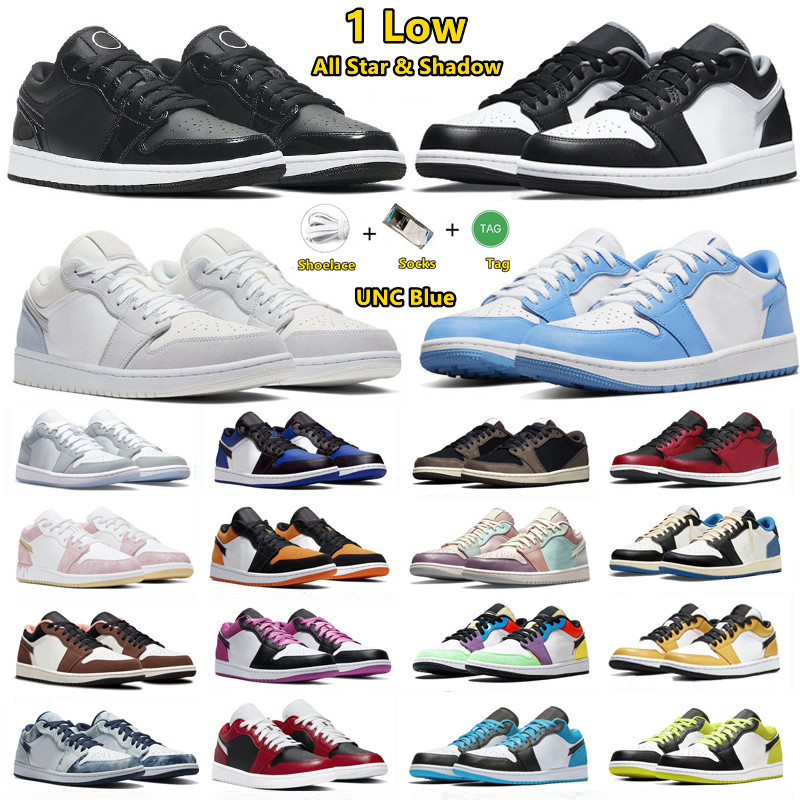 

Jumpman 1 Low 1s Mens Basketball Shoes All-Star White Camo Bred Ts x fragment Royal Toe Panda Shadow White And Red Laser Blue Men Women Trainers Sports Sneakers, Color#1