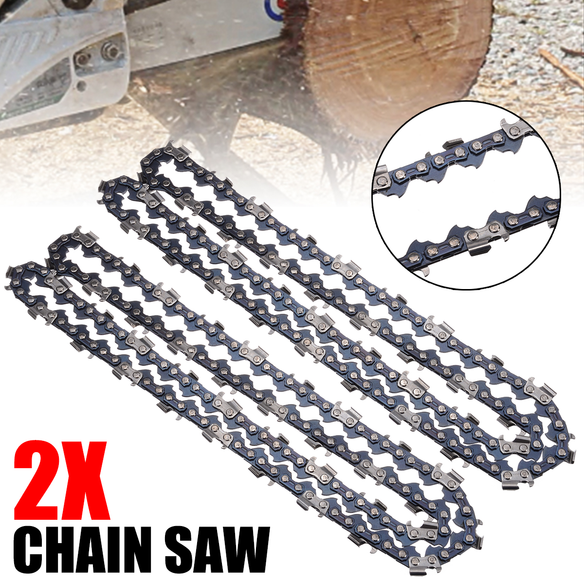 

High Quality 20 Inch Chainsaw Chain Bar Pitch Blade Wood Cutting 76 Drive Links Chainsaw Spares Home Improvement