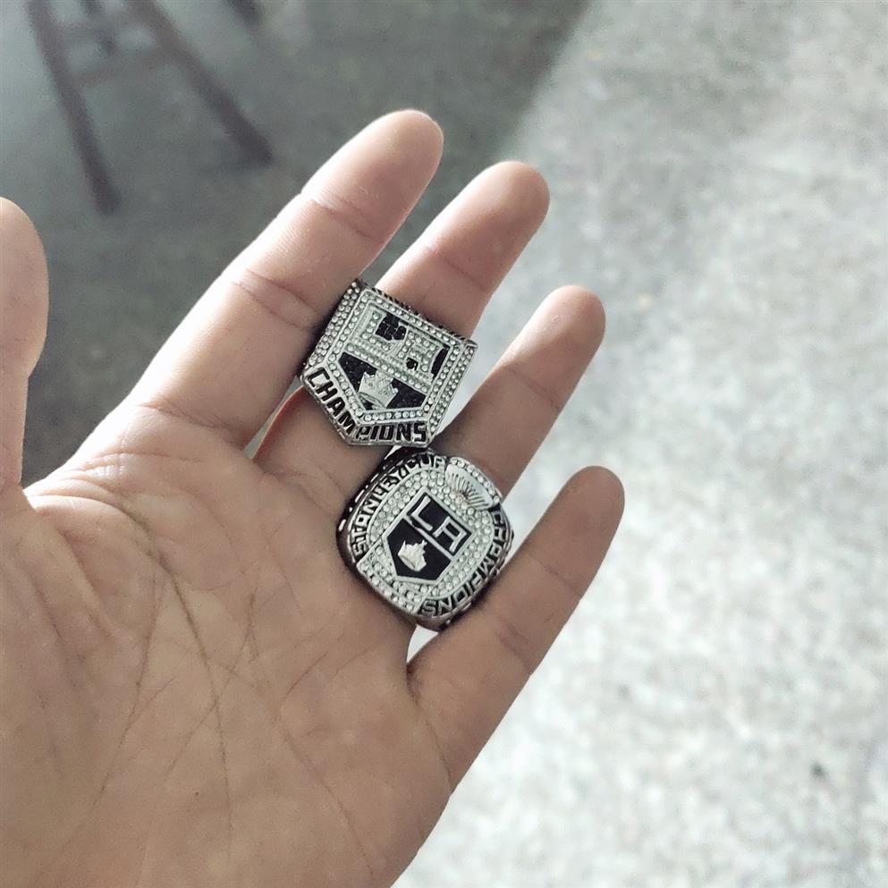 

2020 2pcs 2012 2014 Los Angeles LA King Stanley Cup Team Champions Championship fashion rings Bag Parts242w