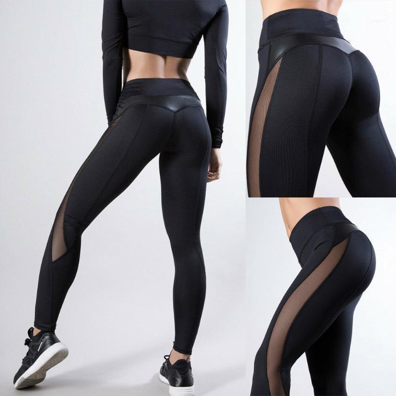 

Women' Leggings Women Sexy High Waist Fitness Ladies Casual Black Mesh Skinny