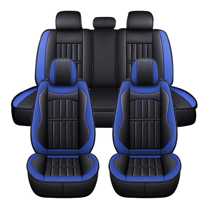 

Car Seat Covers 11PCS 5 Seats PU Leather Cushion Cover Full Set Protector Pad Universal For Sedan SUV Truck