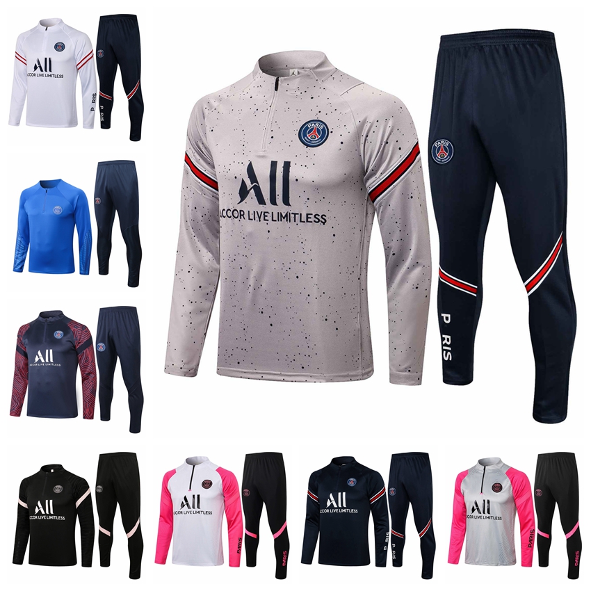 

22/23 New PSGS Zipper Jacket Tracksuits Training Suit Jogging Set Football Soccer Jerseys Kit Paris Chandal Survetement Maillots De Foot GX014