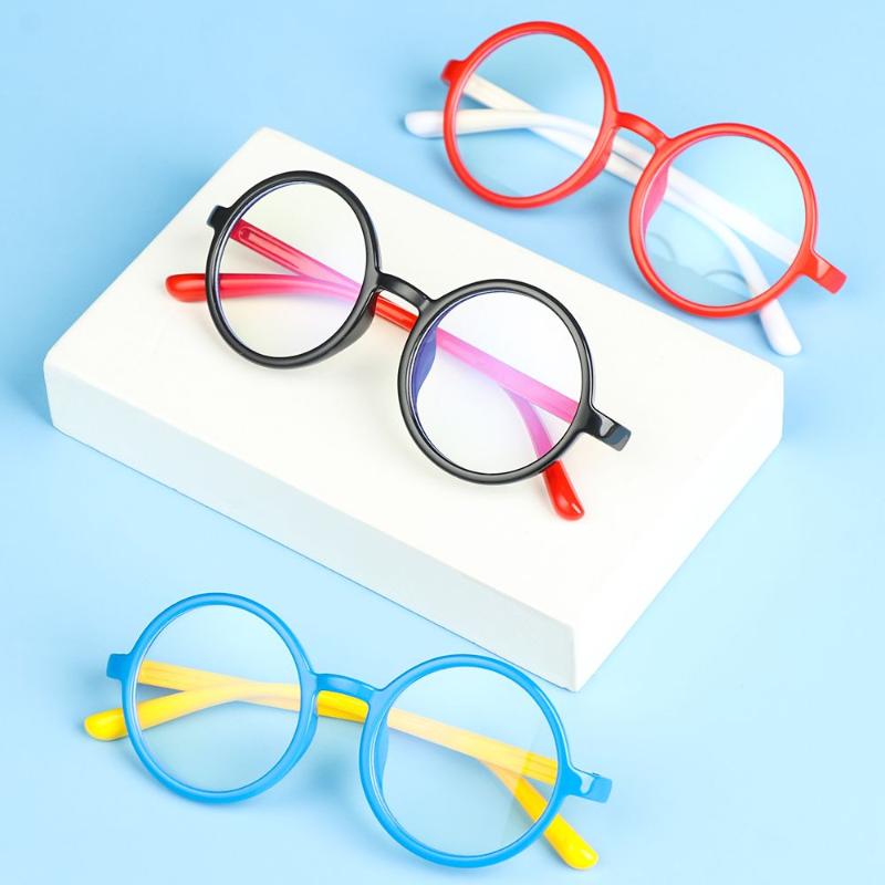 

Sunglasses Vision Care Round Frame Ultralight Children Computer Goggles Eyeglasses Blue Light Blocking Glasses Kids