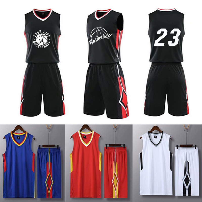 

Men Basketball Jerseys Shorts Uniforms Sports Clothes Youth college tracksuits breathable basketball Shirts uniforms customized 220615, 2208 black