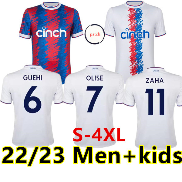 

S-4XL 22 23 CRYSTAL OLISE Soccer Jerseys PALACE ZAHA EZE J.AYEW Away maillots de foot BENTEKE MILIVOJEVIC MATETA ANDERSEN GALLAGHER Home men kids Football shirt Kit, 22/23 home