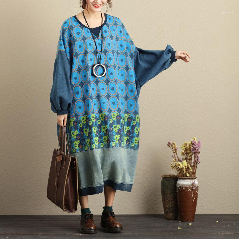 

Women Fashion Boho Print Oversized Ethnic Sweatshirt Plush Ladies Hooded Pullover Female Sweatshirts Q256 Women's Hoodies &, Blue
