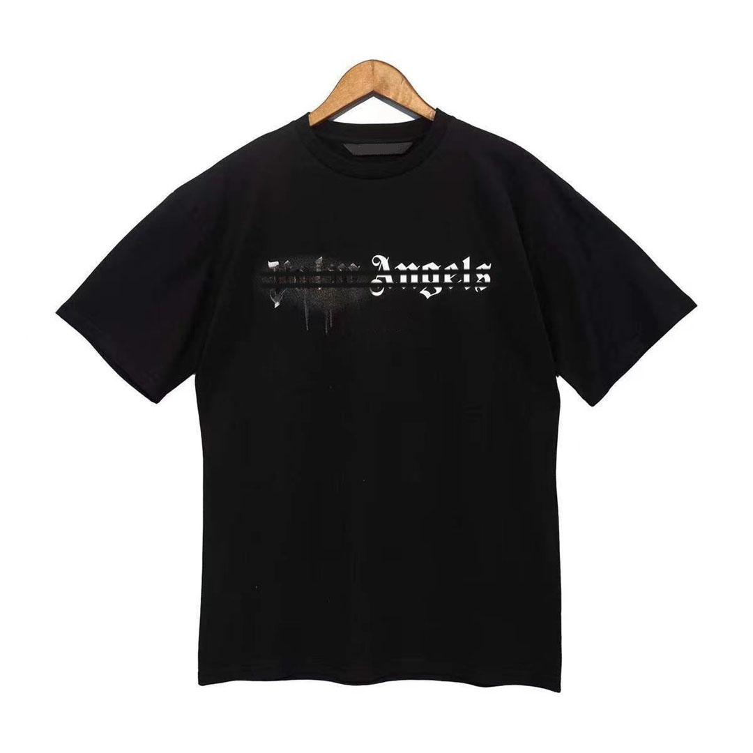 

Designer of luxury T-shirt brand Palms Angels angel t shirt PA Clothing spray letter short sleeve spring summer tide men and women tee New arrivals in 2022 AS