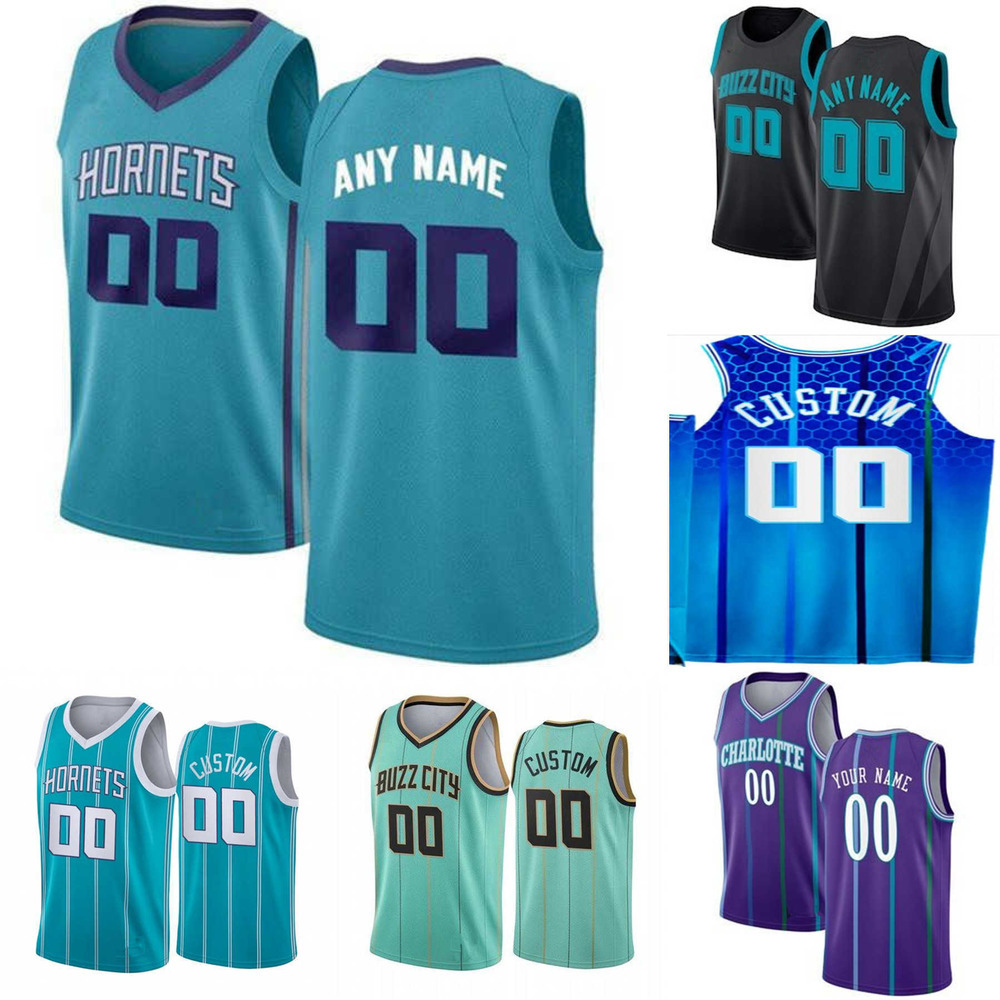 

Basketball Jerseys 75th Mens Womens Youth Charlotte''Hornets''21 jt Larry 2 Johnson Dell 30 Curry Muggsy 1 Bogues Custom, Color