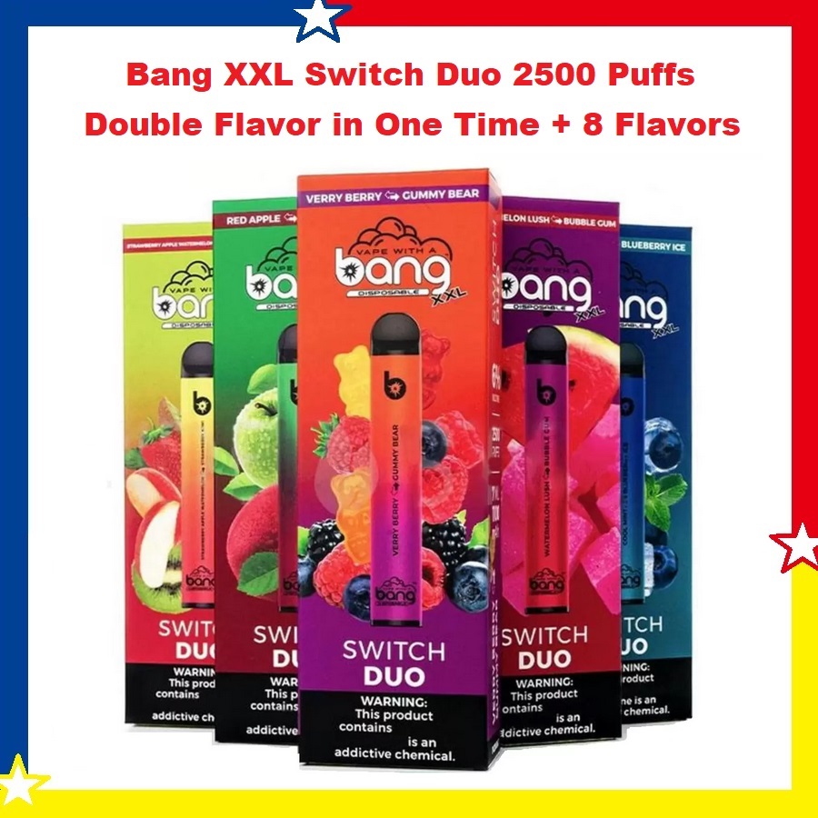 

Bang Switch Duo 2500 Puffs Disposable Vape Pen Device With 1100mAh Battery 7ml Pod Prefilled Electronic Cigarettes Catridge Bangs VS XXL