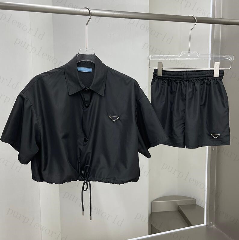 

Fashion Thin Tracksuits Women Shirts Shorts 2 Colors Personality Charm Sport Tracksuit Female Brand Shirt Shorts Suit Set, Khaki