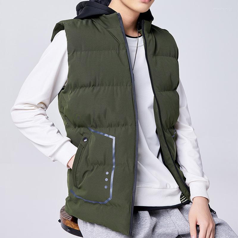 

Men's Vests 2022 Winter Warm Vest Coat Hooded Sleeveless Jacket Cotton Padded Casual Gilet Male Thick Thermal Plus Size 8XL Stra22, Blue