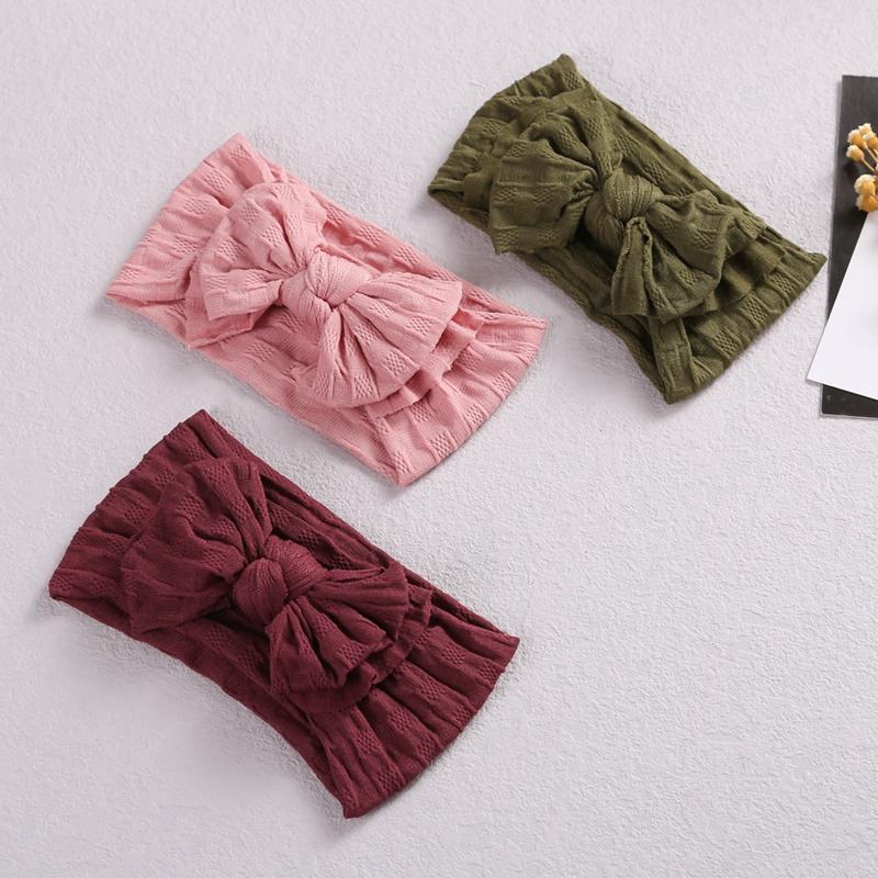 

Hair Accessories Ins Baby Bow Headband For Girls Elastic Bands Children Stretchy Turban Infant Soft Headwrap Born Po Props, 21