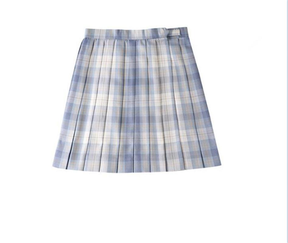 

Clothing Sets Japanese Summer Pleated Skirt Plaid Skirts High Waist For JK School Students Uniform Cloths D013Clothing
