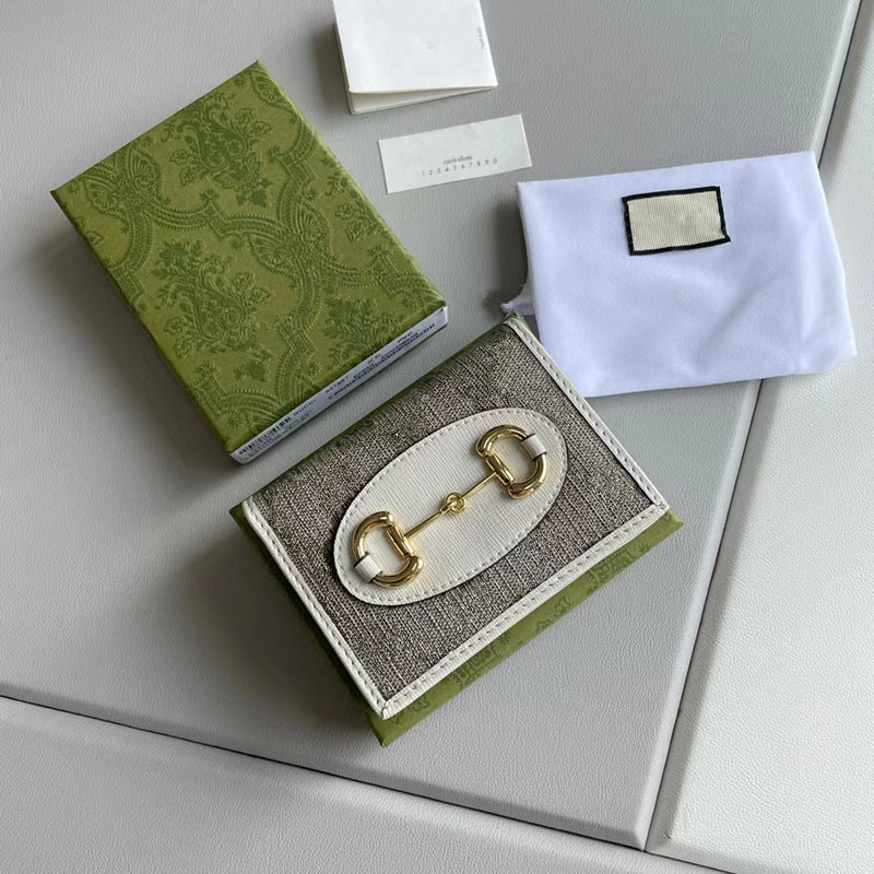 

Fashion Card Holder French Designer Checkbook Ladies Long Credit Card Photo Wallet White Brown Black Leather Coin Purse