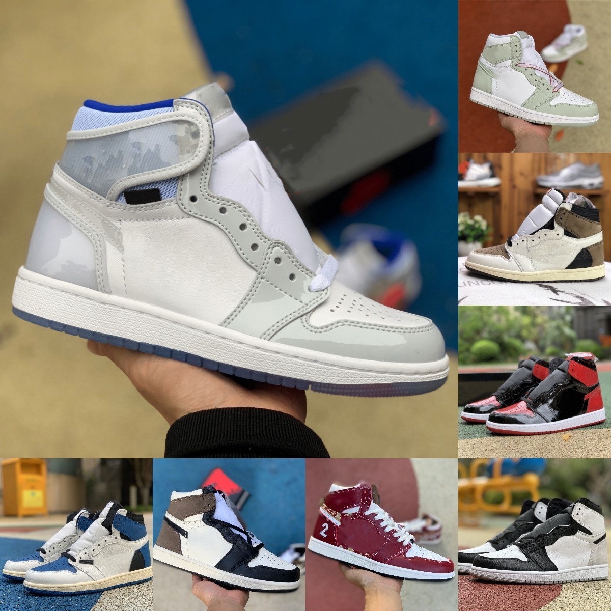 

Jumpman University Blue 1 1s High Basketball Shoes Mens Women Candy Prototype Bred Patent Pollen Hyper Royal Seafoam Chicago Black Toe TWIST Trainer Sneakers L09, Please contact us