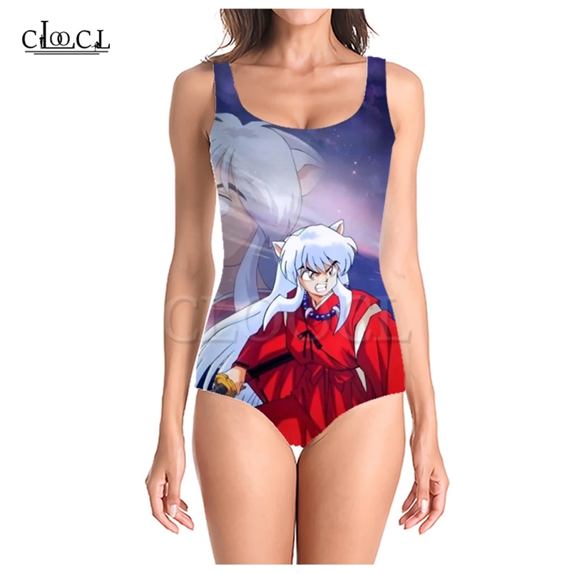 

Japanese Anime Inuyasha OnePiece 3D print Women Sleeveless Sexy Swimwear Summer Ladies Beach Swimsuits 220617, One-piece swimsuit 1