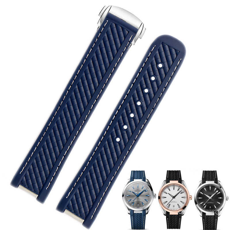 Soft Silicone Strap For Omega Seamaster 300 AT150 Rubber Watch Chain 20mm Watch Wristband Accessories Men&#039;s Watch Bracelet-image-763574121