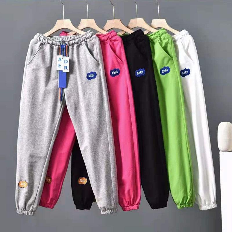 

Men's Pants Korean Version Of ADER Pant Three-dimensional Embroidered Hit Color Double Drawstring Sports Casual Leg Lovers Loose
