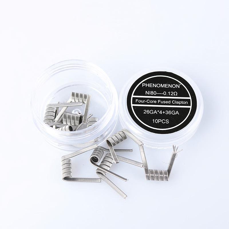 

Smoking Pipes 10PCS/box NI80 Fused Clapton Prebuilt Coils Premade Coil Nichrome Wire For MTL RDA RTA RBA Mod Heating