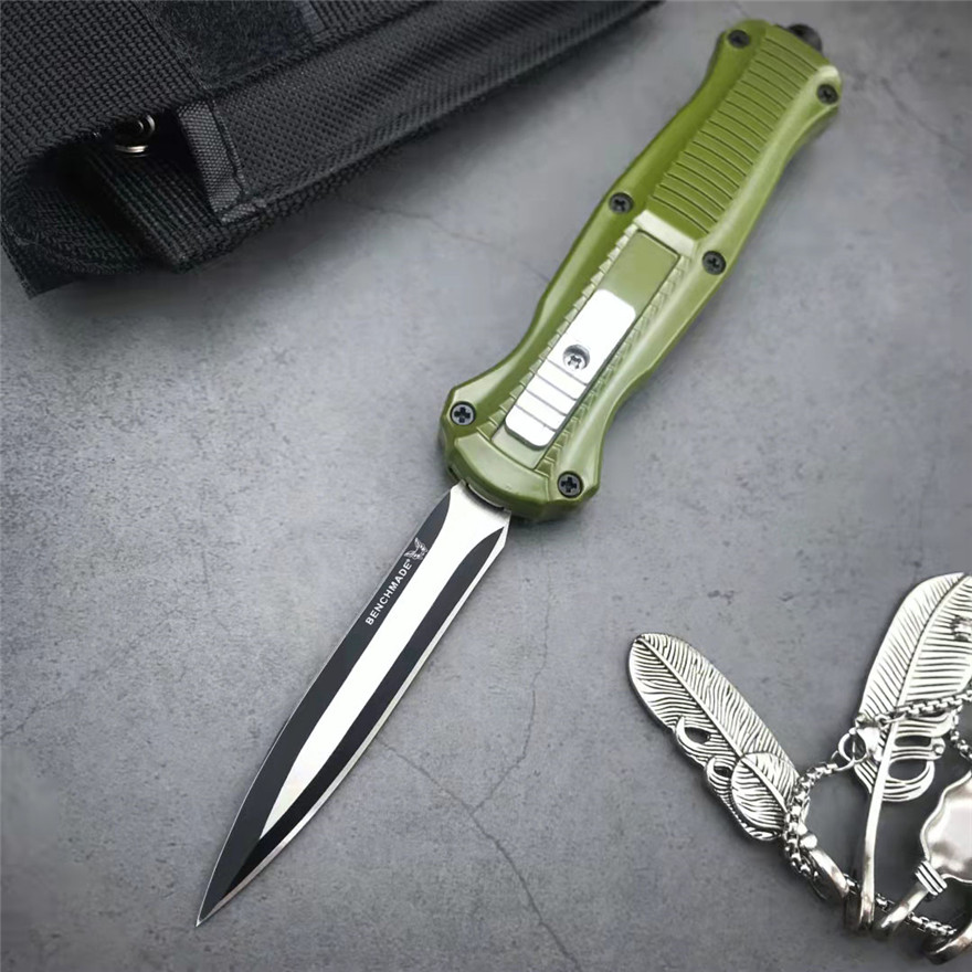 

MINI Benchmade Infidel 3300 Pagan Automatic knives D2 Steel Machined EDC Pocket BM42 Tactical gear Survival knife with sheath BM 3310 3320 3400 3350 4600 Tools