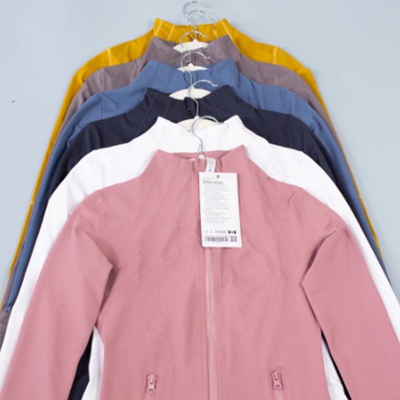 

2022 Yoga Outfits Legging Style Autumn Winter Sports Stand collar Jacket Womens Slim Fit Elastic Yoga Clothes Zipper Running Fitness Casual Long-Sleeved, 020