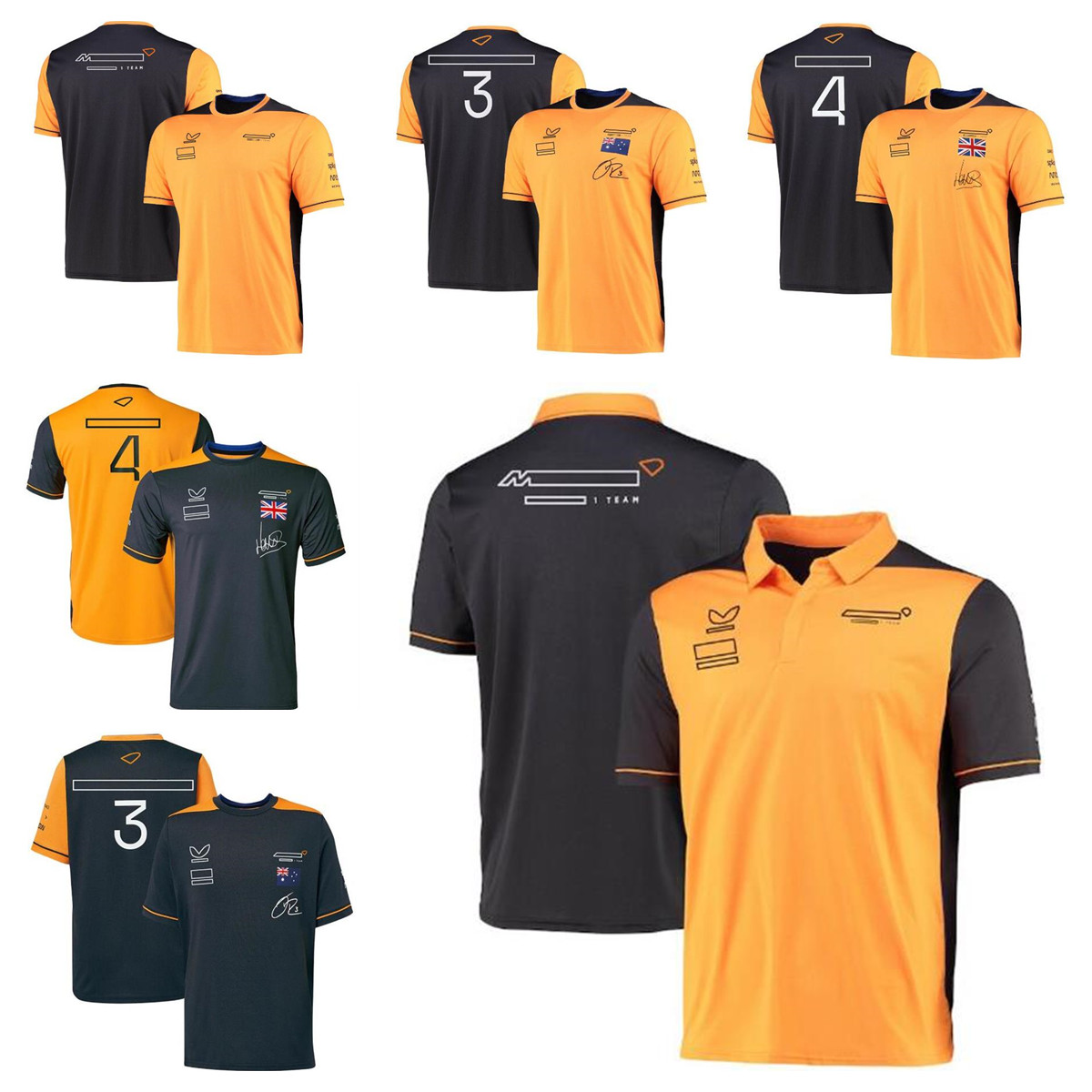 

F1 Formula One racing POLO shirt summer short-sleeved T-shirt with the same custom