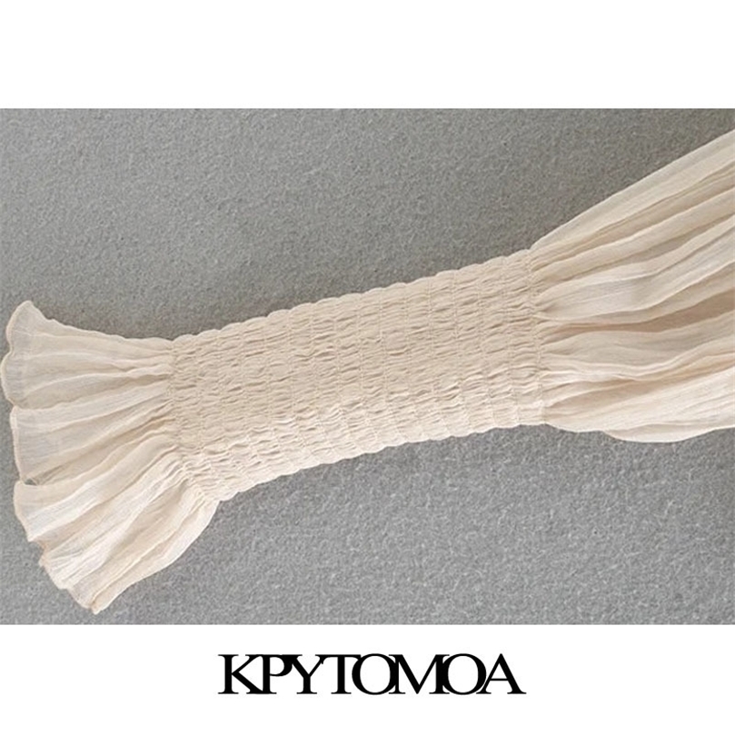 

KPYTOMOA Women Fashion Organza Patchwork Ruffled Knitted Sweater Vintage High Neck With Bow Tied Female Shirts Chic Tops 201204, As picture